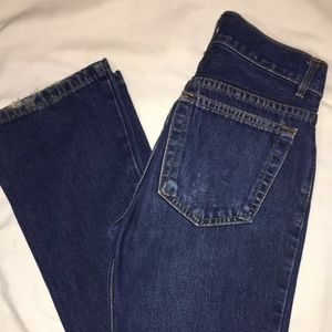 Vintage Dark Wash Jeans Big Pocket Boot Cut